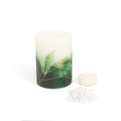 Watercolour Green Candle Small Watercolour Green Candle Small
