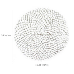 Chilewich Pressed Dahlia Mat Silver Chilewich Pressed Dahlia Mat Silver