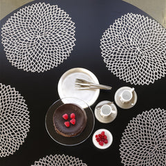 Chilewich Pressed Dahlia Mat Silver Chilewich Pressed Dahlia Mat Silver