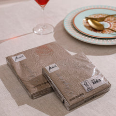 Ambiente Napkin 33x33 CM Elegance Taupe Set of 15 Ambiente Napkin 33x33 CM Elegance Taupe Set of 15