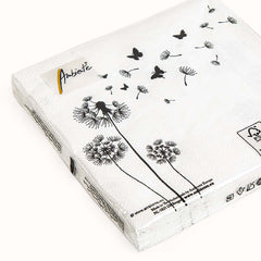 Ambiente Napkin 33 x 33 CM Blowing Away Black Set of 20 Ambiente Napkin 33 x 33 CM Blowing Away Black Set of 20