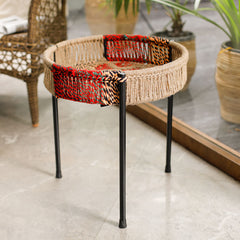 Jaipuri Weave Side Stool Jaipuri Weave Side Stool