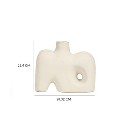 Root White Stoneware Vase Root White Stoneware Vase