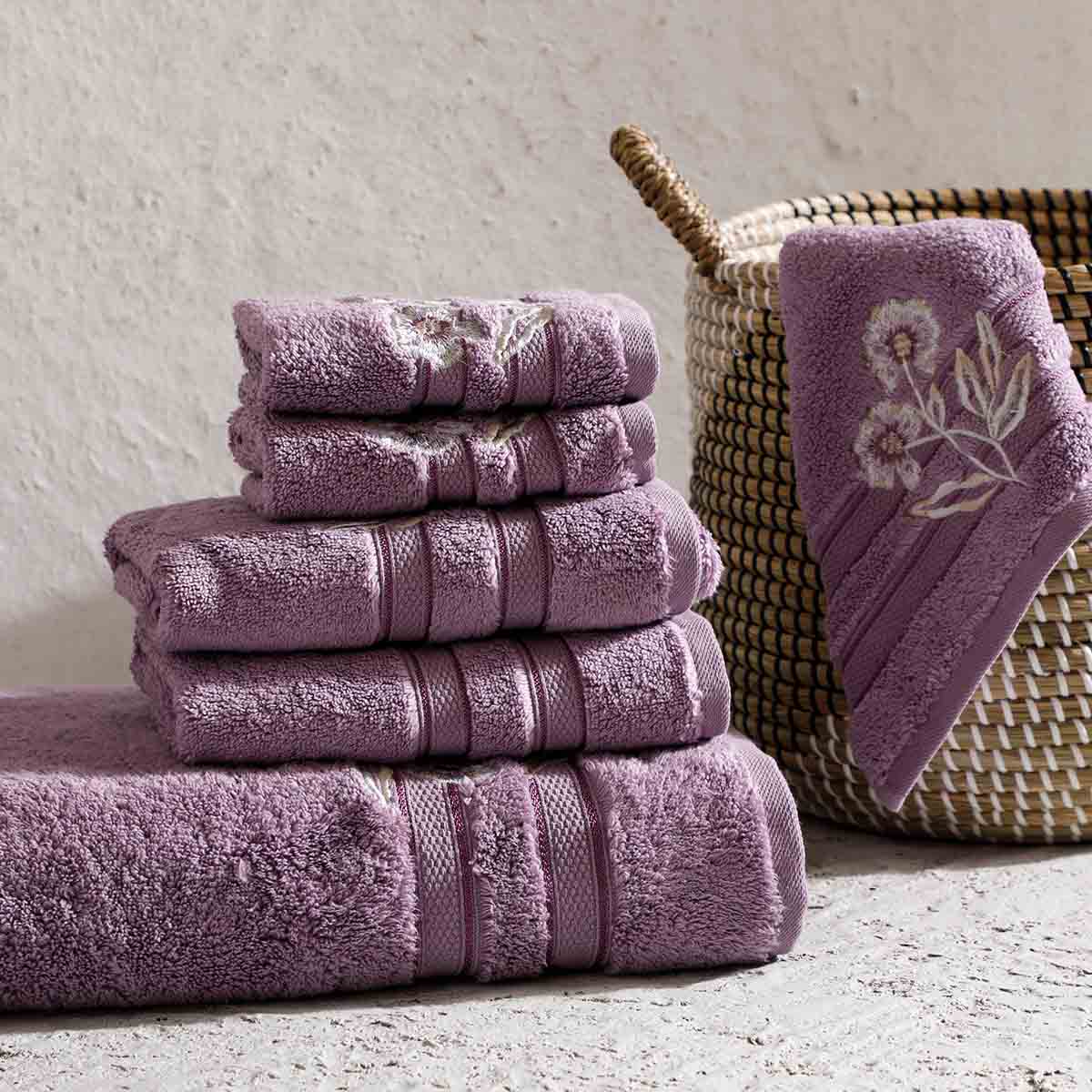 Buy Lilac Face Towel (Set of 4) online in India