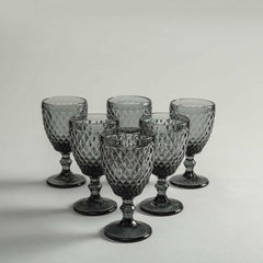 Siara Grey Glass Set of 6 Siara Grey Glass Set of 6