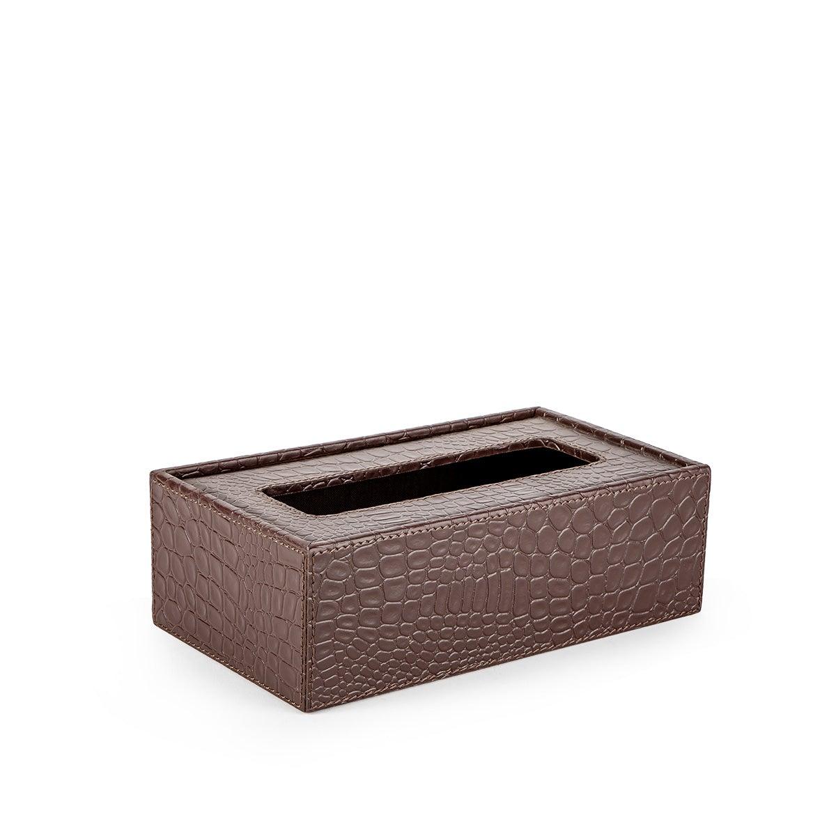 Tissue Box Brown Leather - Home4u Tissue Box Brown Leather - Home4u