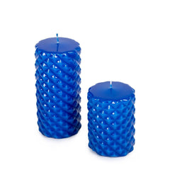 Spikes Pillar Candle Blue Small Spikes Pillar Candle Blue Small