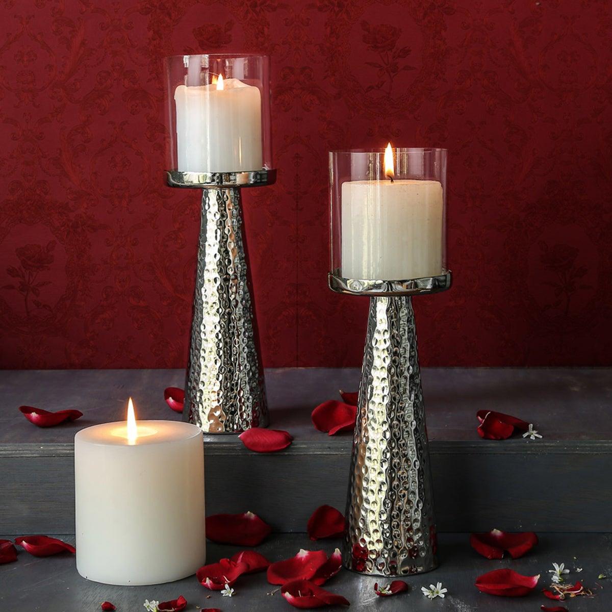 Buy Ratih Hammered Taper Candle Holder Large online in India Home4u