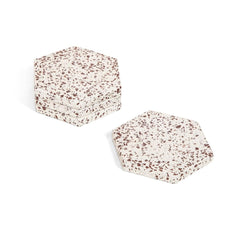 Audrey Hexagonal Terrazzo Coaster Set of 4 Audrey Hexagonal Terrazzo Coaster Set of 4