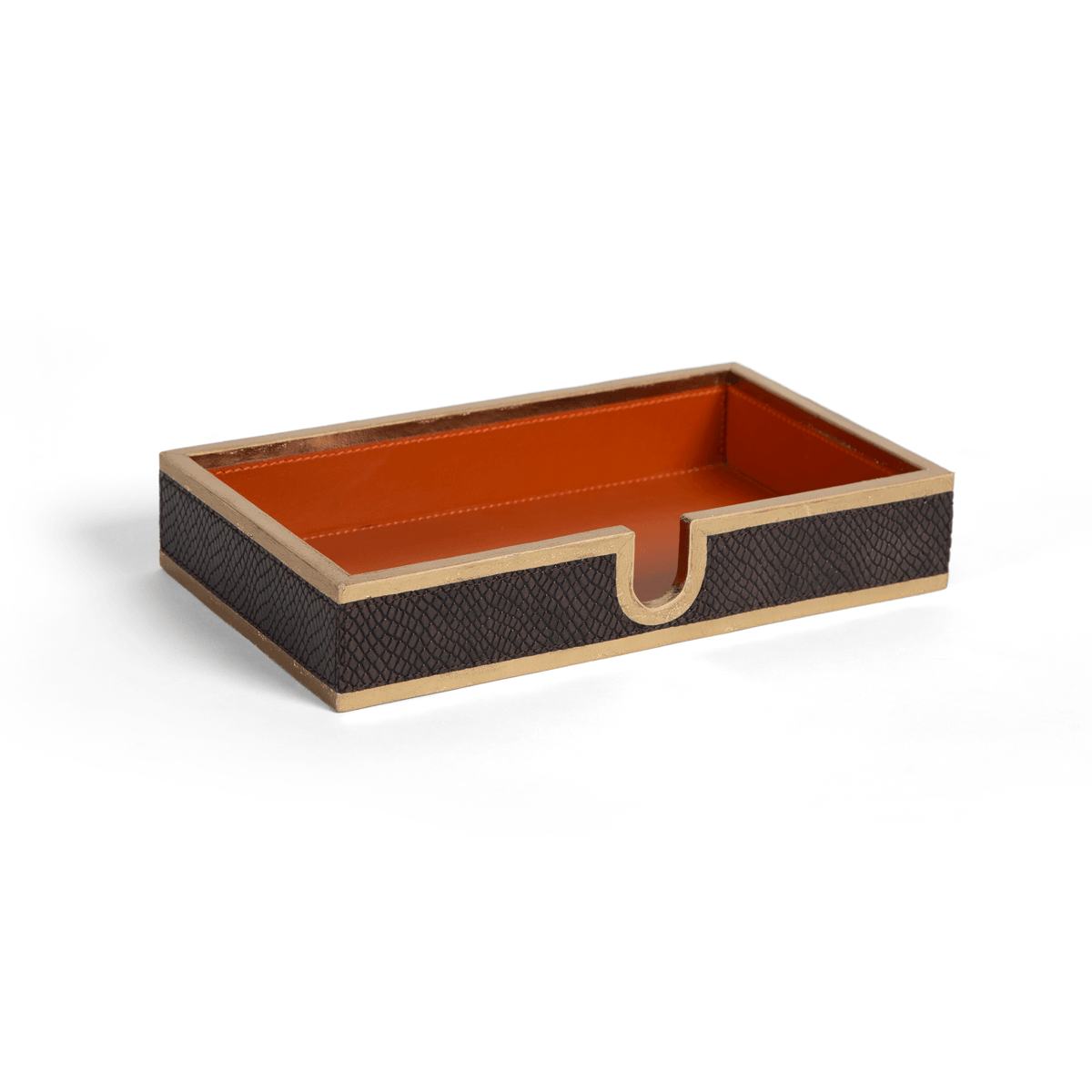 Lenny Tray Orange & Brown - Home4u Lenny Tray Orange & Brown - Home4u