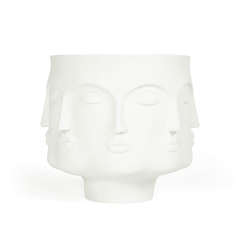 Edgar Multi faced Planter White Edgar Multi faced Planter White