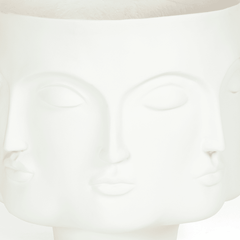 Edgar Multi faced Planter White Edgar Multi faced Planter White