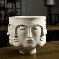 Edgar Multi faced Planter White Edgar Multi faced Planter White