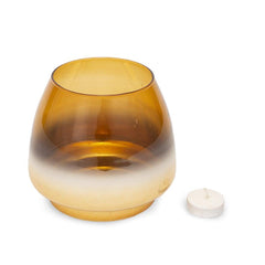Clara Candle Holder Amber Clara Candle Holder Amber