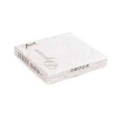 Ambiente Cocktail Napkin 25x25 CM Elegance White Set of 15 Ambiente Cocktail Napkin 25x25 CM Elegance White Set of 15