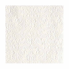 Ambiente Cocktail Napkin 25x25 CM Elegance White Set of 15 Ambiente Cocktail Napkin 25x25 CM Elegance White Set of 15