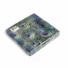 Ambiente Napkin 33 x 33 CM Peacock Feathers Set of 20 Ambiente Napkin 33 x 33 CM Peacock Feathers Set of 20