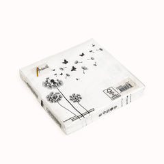 Ambiente Napkin 33 x 33 CM Blowing Away Black Set of 20 Ambiente Napkin 33 x 33 CM Blowing Away Black Set of 20