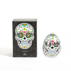 Ladenac White Skull Candle In Ceramic Egg Ladenac White Skull Candle In Ceramic Egg