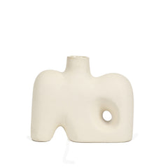 Root White Stoneware Vase Root White Stoneware Vase