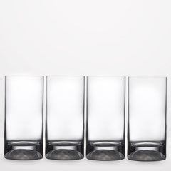 Nude Club Ice Set of 4 High Ball Glasses Medium with Frosted Ripple Effect Nude Club Ice Set of 4 High Ball Glasses Medium with Frosted Ripple Effect