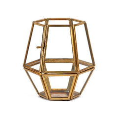 Ishtar Hezagon Clear Candle Holder - Home4u Ishtar Hezagon Clear Candle Holder - Home4u
