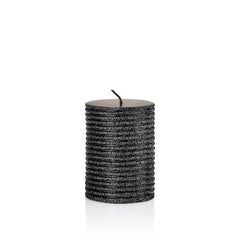 Glitter Black Candle Small, Set Of 2 - Home4u Glitter Black Candle Small, Set Of 2 - Home4u