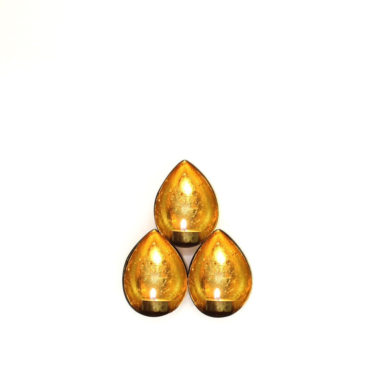 Leaf Gold Votive Small - Home4u Leaf Gold Votive Small - Home4u