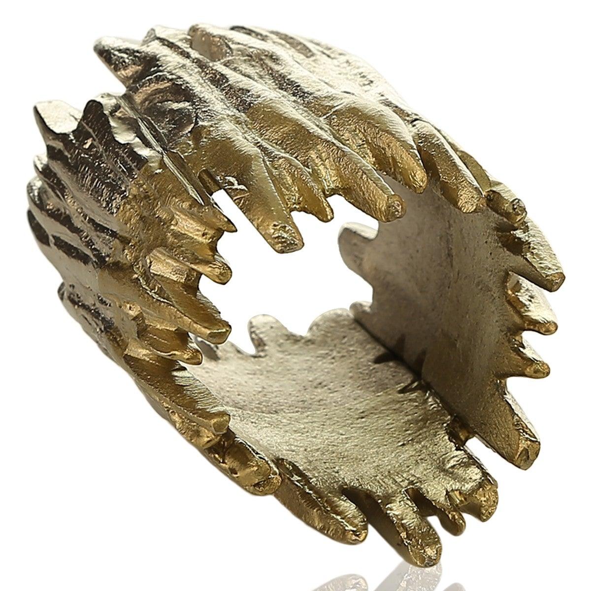 Serbet Napkin Ring Set Of 4 Golden Silver - Home4u Serbet Napkin Ring Set Of 4 Golden Silver - Home4u