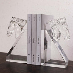 Horse Head Crystal Bookend