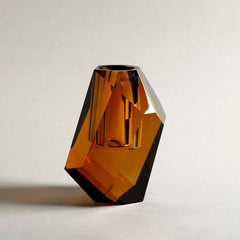 Glen Crystal Vase Amber