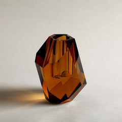 Glen Crystal Vase Amber