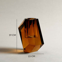 Glen Crystal Vase Amber