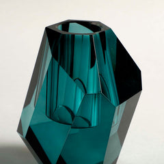 Glen Crystal Vase Blue