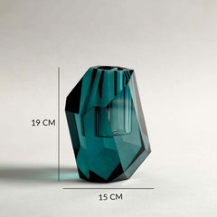 Glen Crystal Vase Blue
