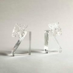 Horse Head Crystal Bookend