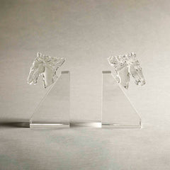 Horse Head Crystal Bookend