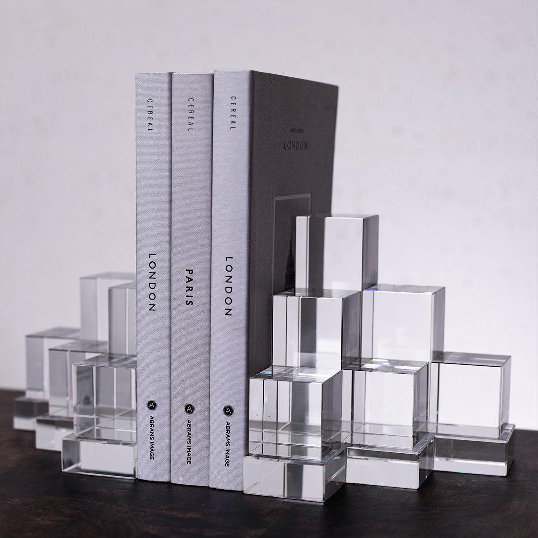 Cubes Crystal Bookend