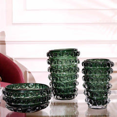 Huelm Bowl Vase Green