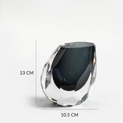 Picadio Hand-Cut Crystal Vase Gray