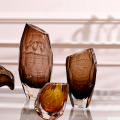 Quartz Hand-Cut Crystal Vase Small