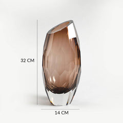 Quartz Hand-Cut Crystal Vase Large