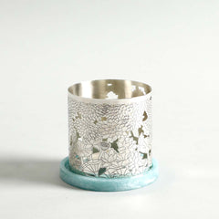 Mogra T-Light Holder With Aqua Base