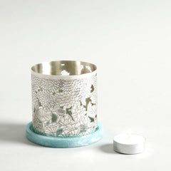 Mogra T-Light Holder With Aqua Base