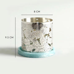 Mogra T-Light Holder With Aqua Base