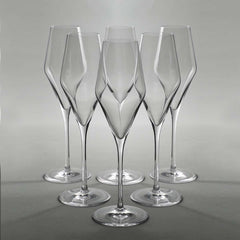 Bohemia Crystal Louvre Champagne Glass set of 6