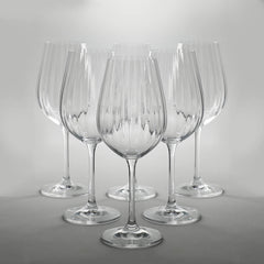 Bohemia Crystal Sarah Waterfall White Wine Glass set of 6