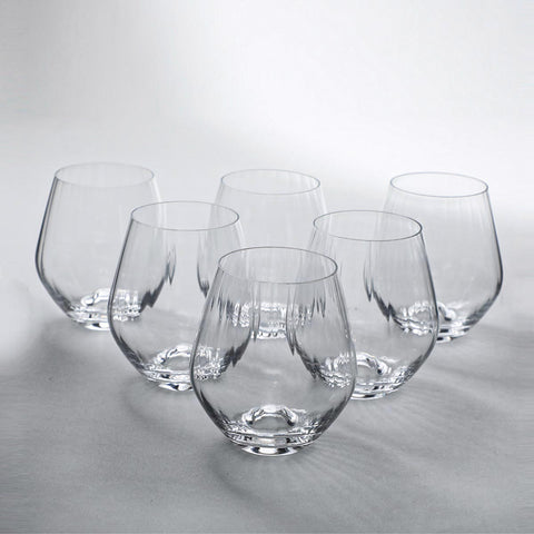 Bohemia Crystal Tori Waterfall Tumbler Glass set of 6