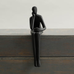 Brie 7 Lady Set Sculpture Black