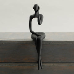 Brie 7 Lady Set Sculpture Black